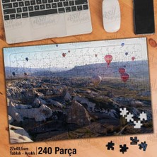 Asilmeydan Asil Hobi Gökyüzünde Balon Şöleni - Manzara - Doğa Yapboz -Ayak Destekli Çerçeveli 240 Parça Puzzle