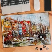 Asilmeydan Evler Deniz Kıyısında Tekneler 240 Parça Puzzle YAPBOZ-74554