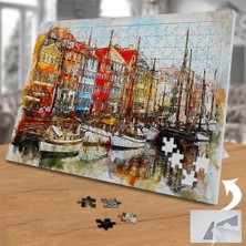 Asilmeydan Evler Deniz Kıyısında Tekneler 240 Parça Puzzle YAPBOZ-74554