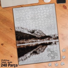 Asilmeydan Asil Hobi Kar Manzarası - Deniz - Yansıma - Doğa Yapboz - Ayak Destekli Çerçeveli 240 Parça Puzzle