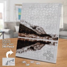 Asilmeydan Asil Hobi Kar Manzarası - Deniz - Yansıma - Doğa Yapboz - Ayak Destekli Çerçeveli 240 Parça Puzzle