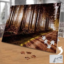 Asilmeydan Ormanda Ağaçların Arasından Süzülen Güneş Işığı 240 Parça Puzzle YAPBOZ-1869090