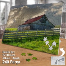Asilmeydan Asil Hobi Çiftlik - Ev- Çimen - Çit - Manzara -Doğa Yapboz -Ayak Destekli Çerçeveli 240 Parça Puzzle