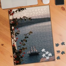 Asilmeydan Çiçek Manzaralı Deniz ve Gemi 240 Parça Puzzle YAPBOZ-2013
