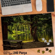 Asilmeydan Asil Hobi Bank- Göl -Park - Sonbahar - Peyzaj Yapboz -Ayak Destekli Çerçeveli 240 Parça Puzzle