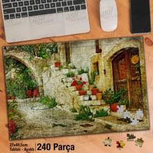 Asilmeydan Asil Hobi Avlu - Bahçe -Çiçekler - Nostalji - Çiçek Yapboz-Ayak Destekli Çerçeveli 240 Parça Puzzle
