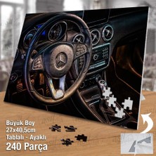 Asilmeydan Asil Hobi Mercedes -Lüks Araç-Iç Dizayn -Direksiyon Yapboz -Ayak Destekli Çerçeveli 240 Parça Puzzle