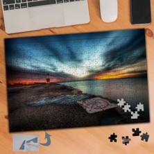 Asilmeydan Akşam Üstü Renkli Gökyüzü 240 Parça Puzzle Yapboz TABLO-243