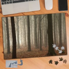 Asilmeydan Doğada Sisli Ormanda Sıra Ağaçlar 240 Parça Puzzle Yapboz TABLO-307
