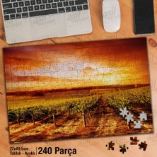 Asilmeydan Asil Hobi Tarla - Bağ - Çiftçi - Doğa- Manzara Yapboz-Ayak Destekli Çerçeveli 240 Parça Puzzle