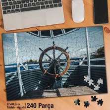 Asilmeydan Denizdeki Gemi Dümeni Ayak Destekli 240 Parça Puzzle - Hediyelik