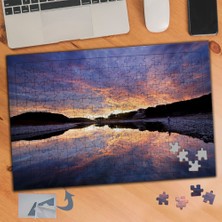 Asilmeydan Gün Batımında Deniz Yansıması 240 Parça Puzzle Yapboz TABLO-564