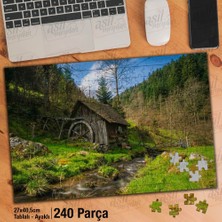 Asilmeydan Asil Hobi Değirmen -Doğa -Manzara - Su -Orman Yapboz -Ayak Destekli Çerçeveli 240 Parça Puzzle