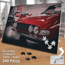 Asilmeydan Asil Hobi Kırmızı - Nostalji - Otomobil - Araba Yapboz - Ayak Destekli Çerçeveli 240 Parça Puzzle