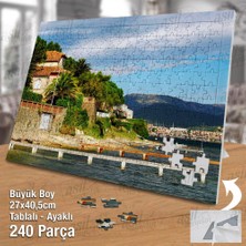 Asilmeydan Asil Hobi Sahil - Evler - Ağaçlar - Manzara -Mimari Yapboz -Ayak Destekli Çerçeveli 240 Parça Puzzle