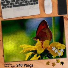 Asilmeydan Asil Hobi Hayvan - Böcek - Kelebek-Sarı Çiçek -Doğa Yapboz -Ayak Destekli Çerçeveli 240 Parça Puzzle
