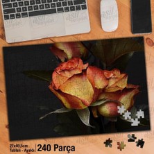 Asilmeydan Asil Hobi Gül - Çiçek - Bitki - Renkli Gül Yapboz -Ayak Destekli Çerçeveli 240 Parça Puzzle