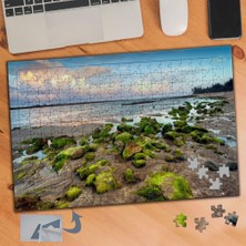 Asilmeydan Yosun Tutmuş Taş ve Deniz Manzara 240 Parça Puzzle Yapboz TABLO-182