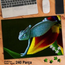 Asilmeydan Asil Hobi Bukalemun - Amazon - Renk - Sürüngen Yapboz - Ayak Destekli Çerçeveli 240 Parça Puzzle
