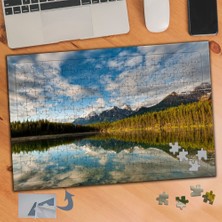 Asilmeydan Ağaçlaın Göle Yansıyan Manzarası 240 Parça Puzzle Yapboz TABLO-322