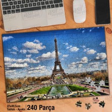 Asilmeydan Asil Hobi Eyfel Kulesi - Paris - Manzara - Tarih Yapboz-Ayak Destekli Çerçeveli 240 Parça Puzzle