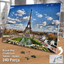 Asilmeydan Asil Hobi Eyfel Kulesi - Paris - Manzara - Tarih Yapboz-Ayak Destekli Çerçeveli 240 Parça Puzzle