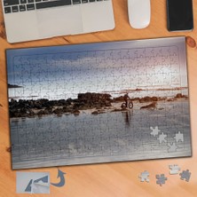 Asilmeydan Deniz Kenarında Bisiklet Sürme 240 Parça Puzzle Yapboz TABLO-673