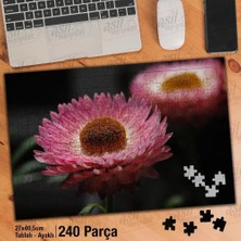 Asilmeydan Asil Hobi Herdemyeşil - Çiçek - Pembe - Bitkiler Yapboz -Ayak Destekli Çerçeveli 240 Parça Puzzle