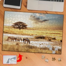 Asilmeydan Çölde Zebra Sürüsü -Hayvanlar 240 Parça Puzzle YAPBOZ-KS70418