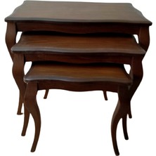 Mms Ahşap Lükens Ayaklı Ahşap Zigon Sehpa