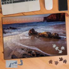 Asilmeydan Denizdeki Kaya Parçaları -Manzara 240 Parça Puzzle Yapboz TABLO-066