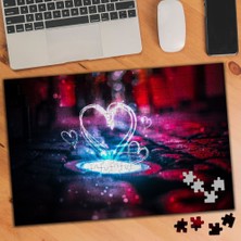 Asilmeydan Neon Kalp-Valentin-Gece 240 Parça Puzzle YAPBOZ-211345