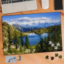 Asilmeydan Çam Ağaçlı Orman ve Göl 240 Parça Puzzle Yapboz TABLO-786