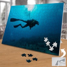 Asilmeydan Deniz Altı Dalgıç Silüeti 240 Parça Puzzle Yapboz TABLO-03608461