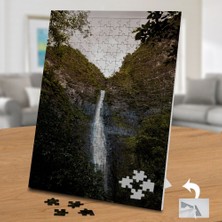 Asilmeydan Ormanda Şelale Manzarası 240 Parça Puzzle Yapboz TABLO-429914