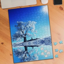 Asilmeydan Karlı Ağaç Manzara Yansıması 240 Parça Puzzle YAPBOZ-19706414
