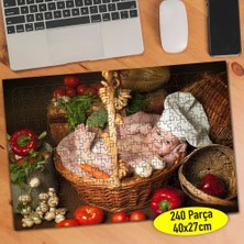 Asilmeydan Küçük Sevimli Aşçı Bebek 240 Parça Puzzle Yapboz-Nice8