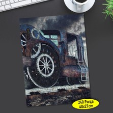 Asilmeydan Eski Tren Nostalji Demir Yolu 240 Parça Puzzle Yapboz-1
