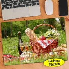 Asilmeydan Çiçekli Piknik Sepeti 240 Parça Puzzle YAPBOZ-97367226