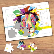 Asilmeydan Renkli Aslan Yelesi Çocuklara Özel Puzzle Yapboz TABLO-133824