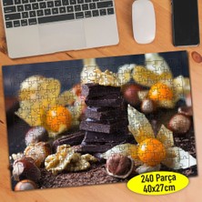 Asilmeydan Fındıklı Bitter Çikolata 240 Parça Puzzle Yapboz TABLO-114928765