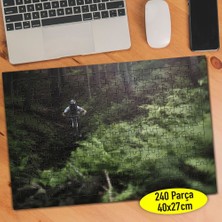 Asilmeydan Ormanda Bisikletli Çocuk 240 Parça Puzzle Yapboz TABLO-74165284