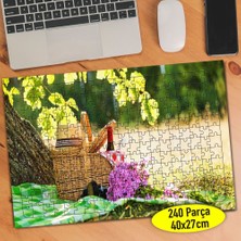 Asilmeydan Ağaç Altında Piknik Sepeti 240 Parça Puzzle YAPBOZ-89417562