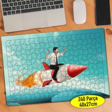 Asilmeydan Hedefine Uçan Mutlu Adam 240 Parça Puzzle YAPBOZ-103230358