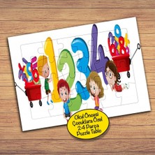 Asilmeydan Çocuklar ve Renkli Sayılar 24 Parça Çocuklara Özel Yapboz TABLO-3061