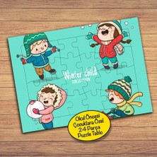 Asilmeydan Karda Oynayan Arkadaşlar 24 Parça Çocuklara Özel Yapboz TABLO-304