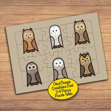 Asilmeydan Minik Sevimli Baykuşlar Çocuklara Özel Puzzle Yapboz TABLO-19PZ