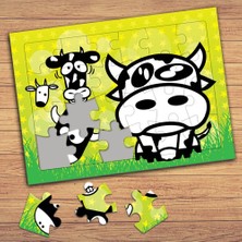 Asilmeydan Komik Inekler Çocuklara Özel Puzzle Yapboz TABLO-64471