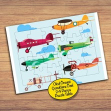 Asilmeydan Renkli Uçaklar Çocuklara Özel Puzzle Yapboz TABLO-163PZ