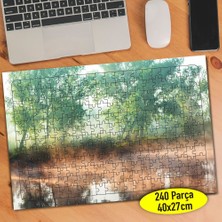 Asilmeydan Ağaçlı Orman Yolu 240 Parça Puzzle Yapboz TABLO-85553948